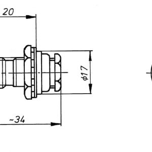 TNC Geräte-Kabelbuchse Löt-/Klemmanschluss
